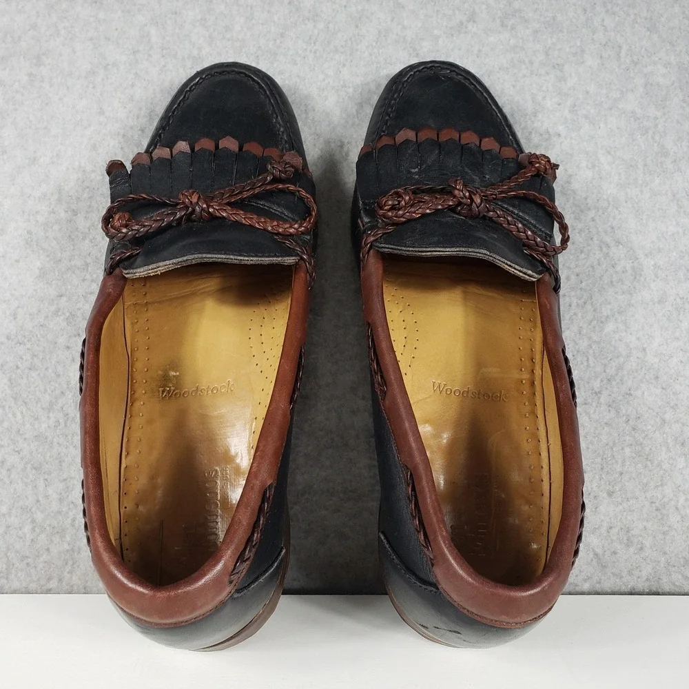Allen Edmonds Mens‎ Loafers 7 D Black Leather Tassel Dress Shoes Business Casual